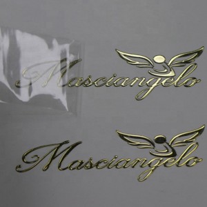 Zakázkové tenké samolepicí elektroforma kovová fólieniklnálepka pokovování produktu kovové 3d logonálepka pro mobilní telefon